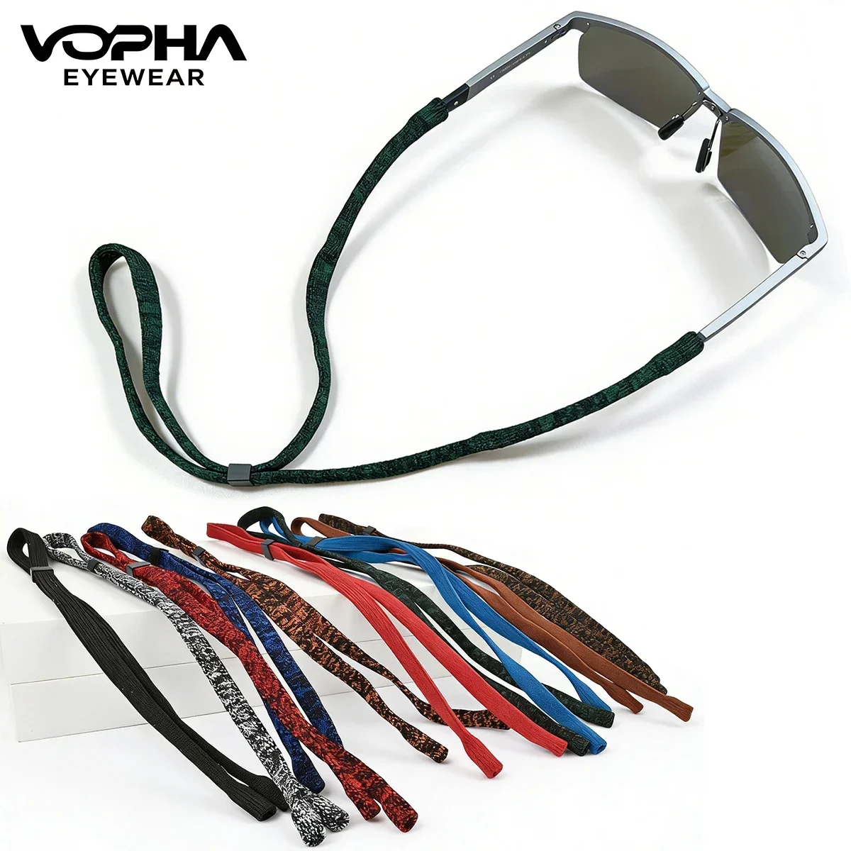 Men Accessories Neck Chain - Unisex Non-Slip Sports Sunglasses with Elastic
