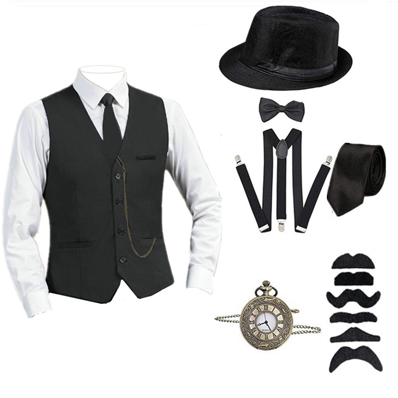 8 Pcs Set 1920S Mens Great Gat - Men'S Accessories In The 1920S ulasan dan harga