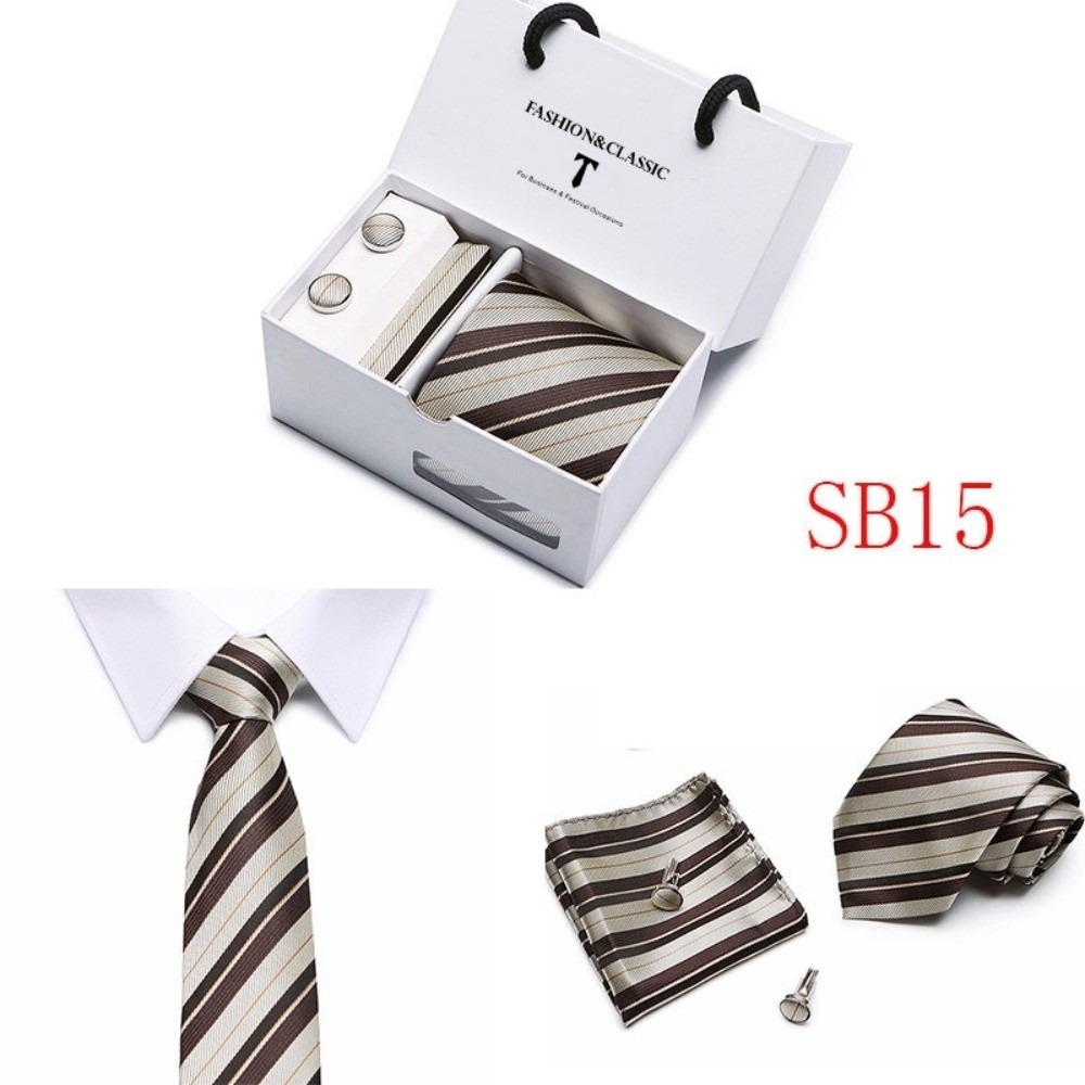 Luxury Woven Silk Jacquard Nec - Neck Tie Set Box ulasan dan harga