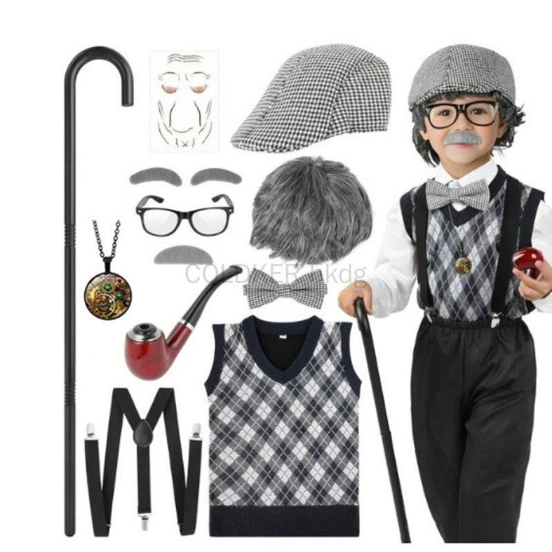 Halloween Festival Old Man Cos - Men'S Accessories In The 1920S ulasan dan harga