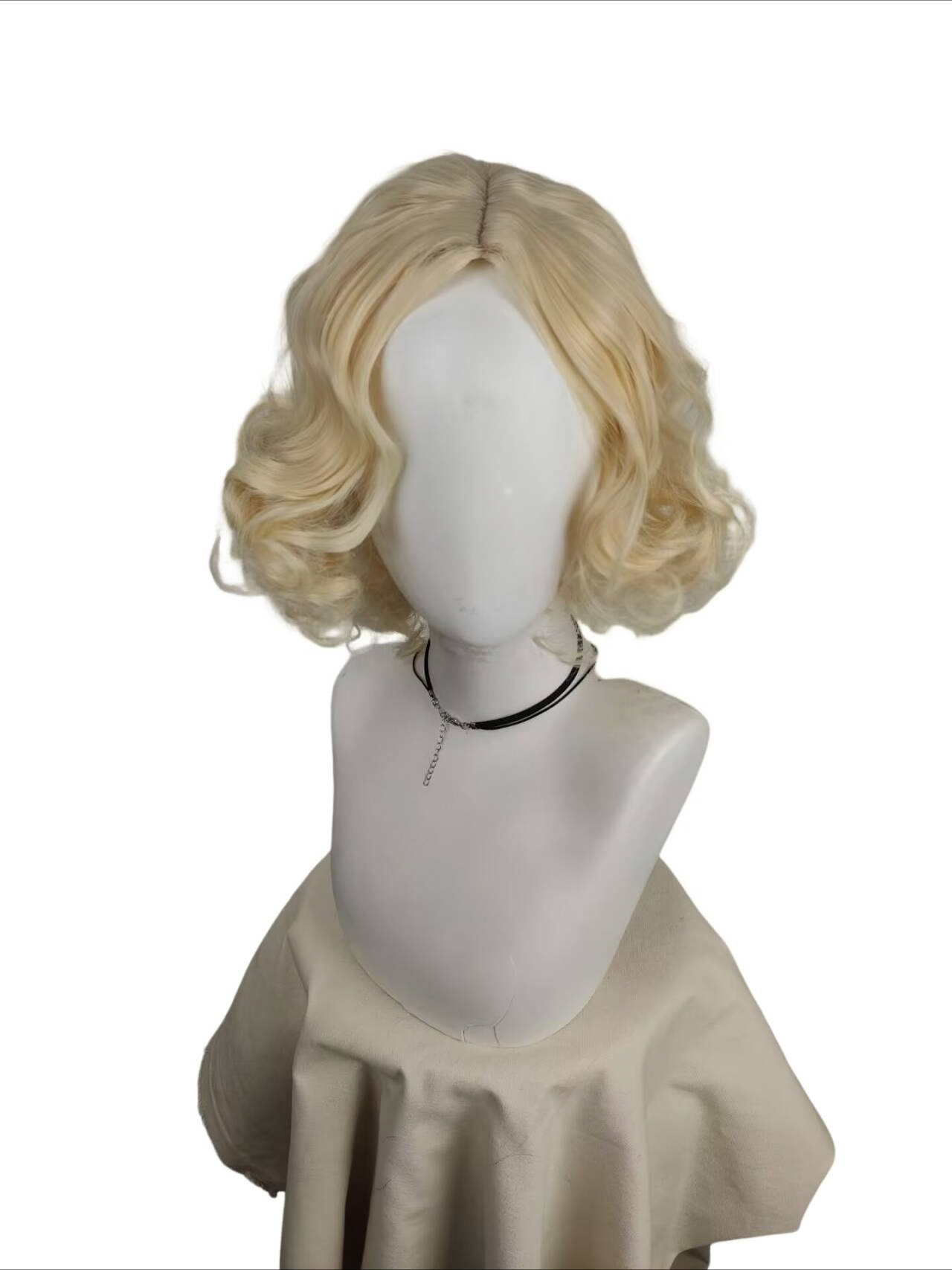 Short Platinum Blonde Curly Wi - Men'S Accessories In The 1920S ulasan dan harga