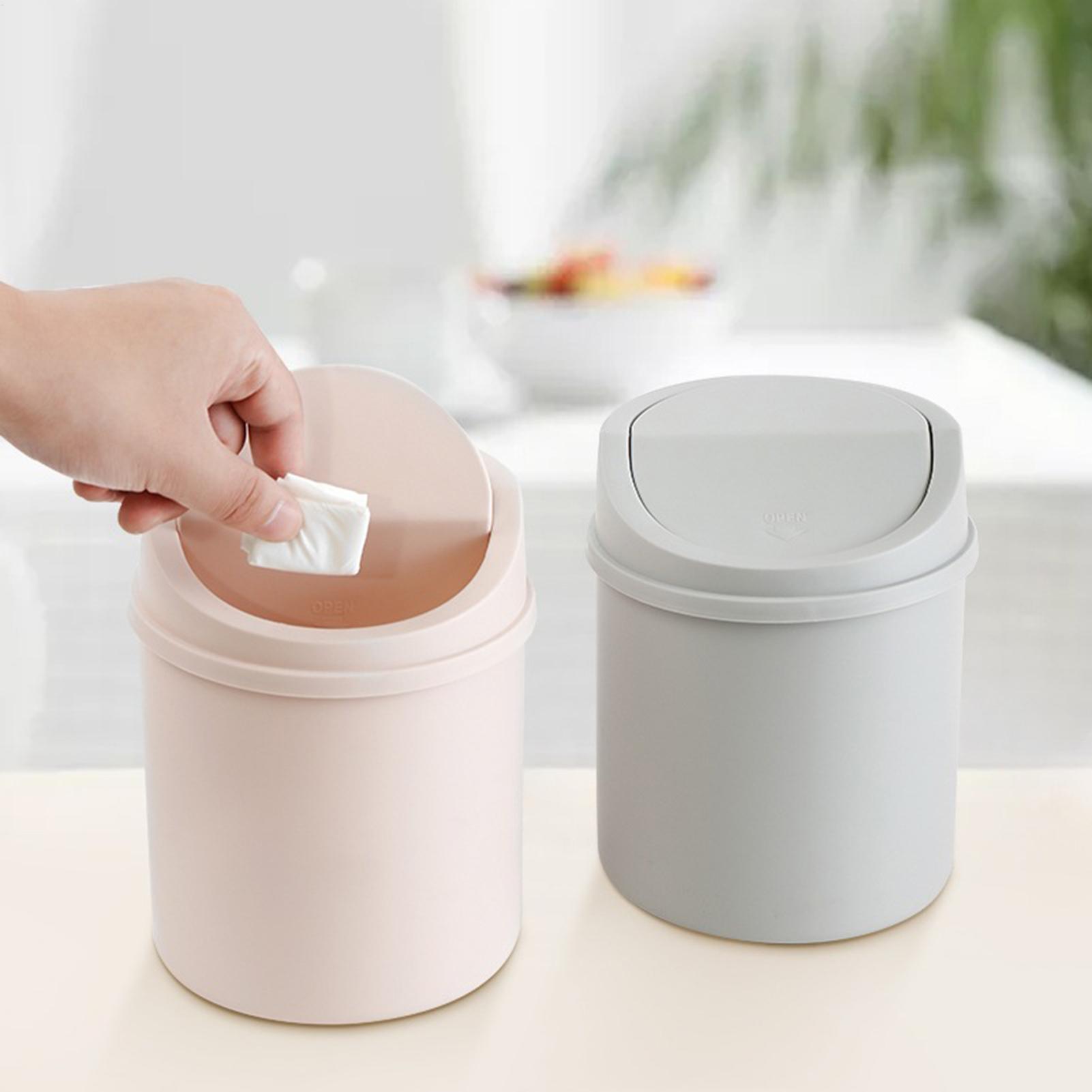 1Pc Desktop Mini Trash Can Wit - Men'S Accessories Types ulasan dan harga
