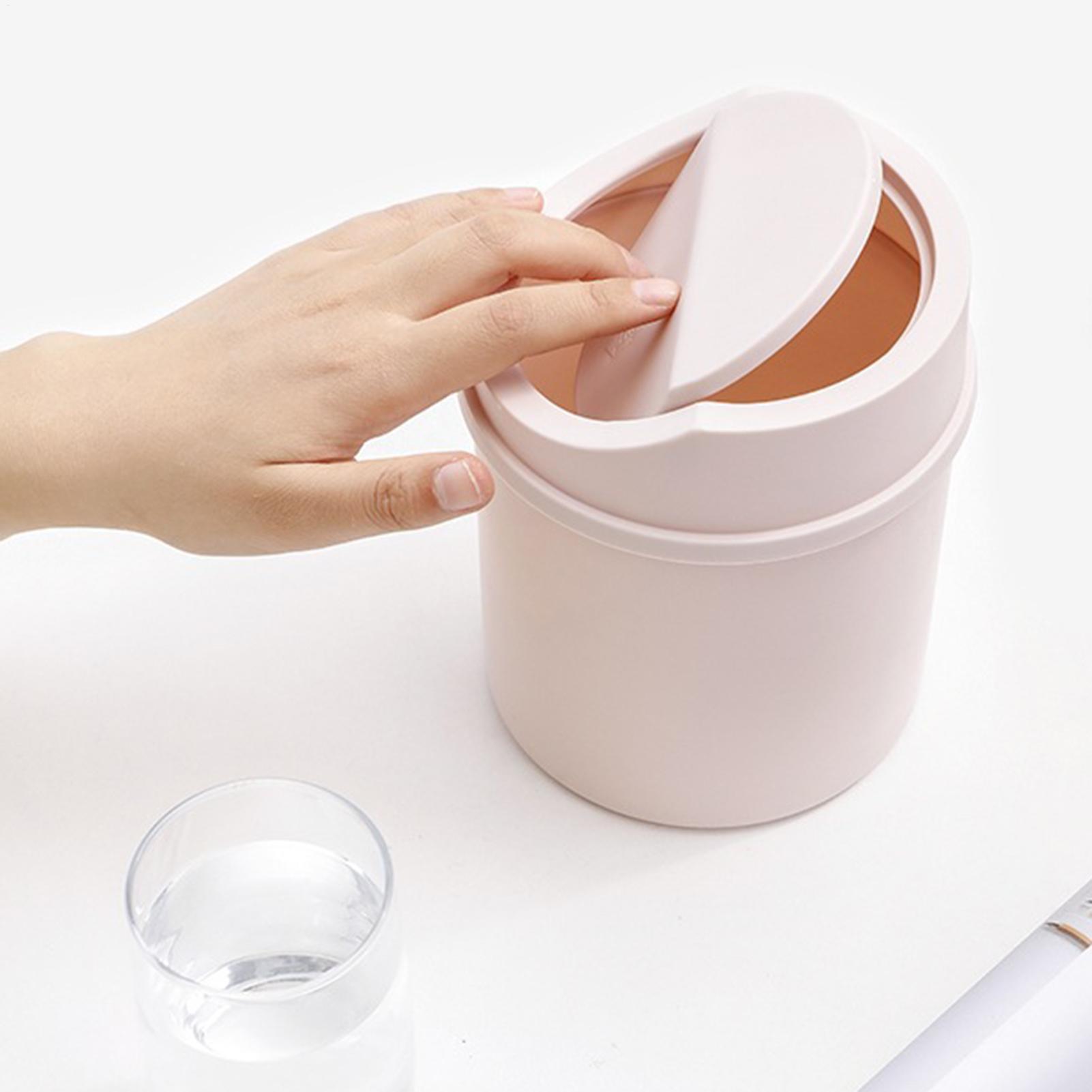 1Pc Desktop Mini Trash Can Wit - Men'S Accessories Types ulasan dan harga